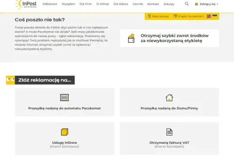 Zgłoś reklamację InPost, gdy paczka dotrze w złym stanie lub Paczkomat nie działa. Możliwy zwrot za niewykorzystaną etykietę.