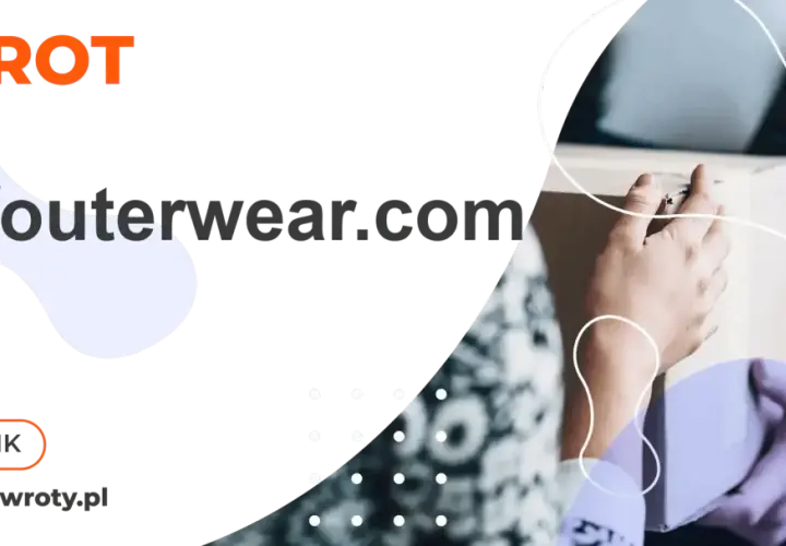 Zwrot do fluffouterwear.com. Poradnik WygodneZwroty.pl. Dwie osoby przekazują sobie paczkę.