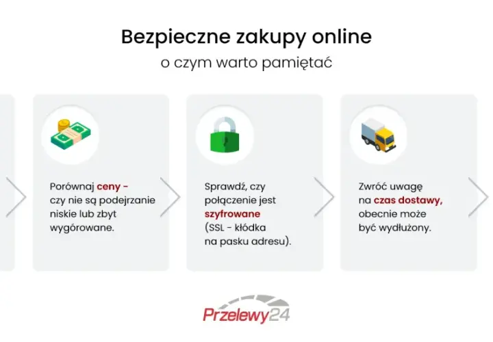 Bezpieczne zakupy online: sprawdzaj sklepy, ceny, szyfrowanie, czas dostawy i wybieraj bezpieczne płatności online.
