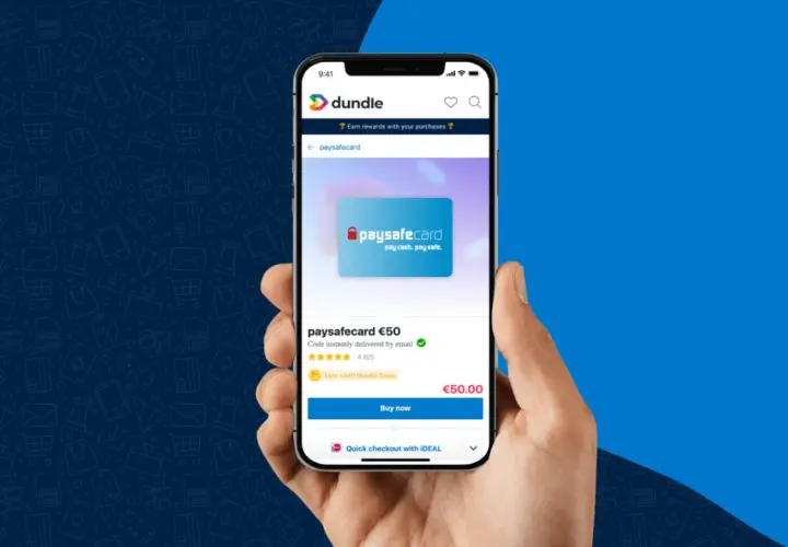 Telefon pokazuje, jak doładować paysafecard. Możesz kupić paysafecard za 50 euro, a kod otrzymasz mailem.