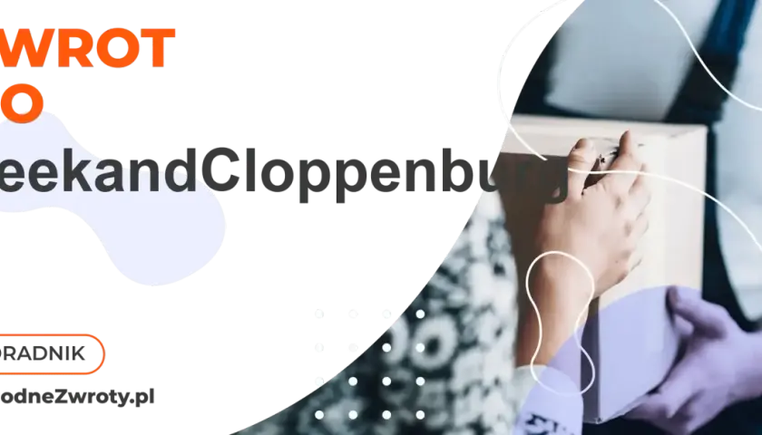 Zwrot do Peek & Cloppenburg. Poradnik WygodneZwroty.pl. Dwie osoby przekazują sobie paczkę.