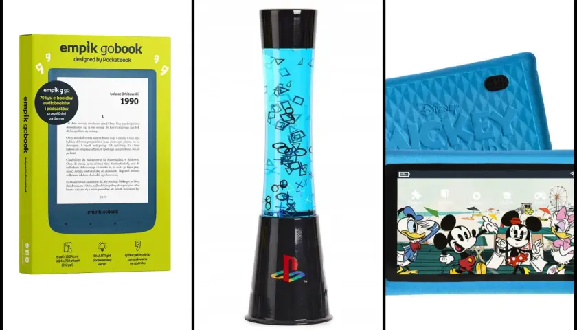 W Empiku kupisz czytnik e-booków z dostępem do 70 tys. tytułów, lampę z motywami PlayStation i tablet z Myszka Miki.