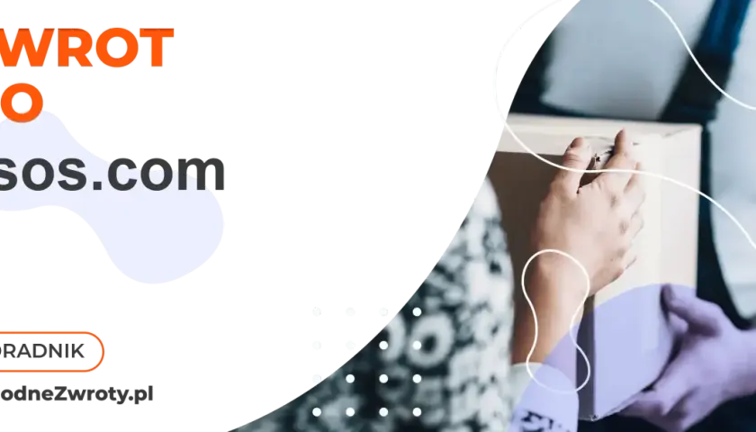 Zwrot do ASOS.com. Poradnik WygodneZwroty.pl. Dwie osoby przekazują sobie paczkę.