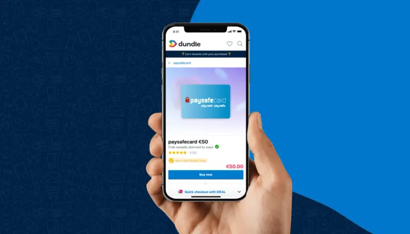 Telefon pokazuje, jak doładować paysafecard. Możesz kupić paysafecard za 50 euro, a kod otrzymasz mailem.