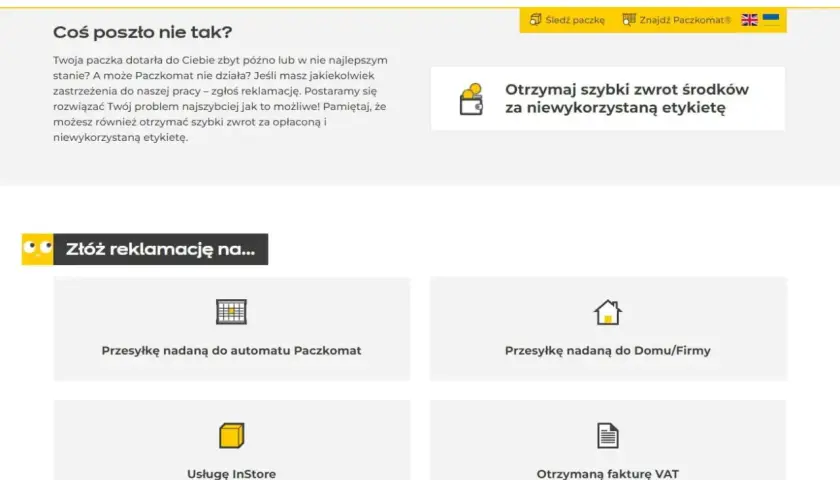Twoja paczka została rozjebana? Złóż reklamację na InPost. Zgłoś problem z przesyłką, Paczkomatem lub usługą InStore.