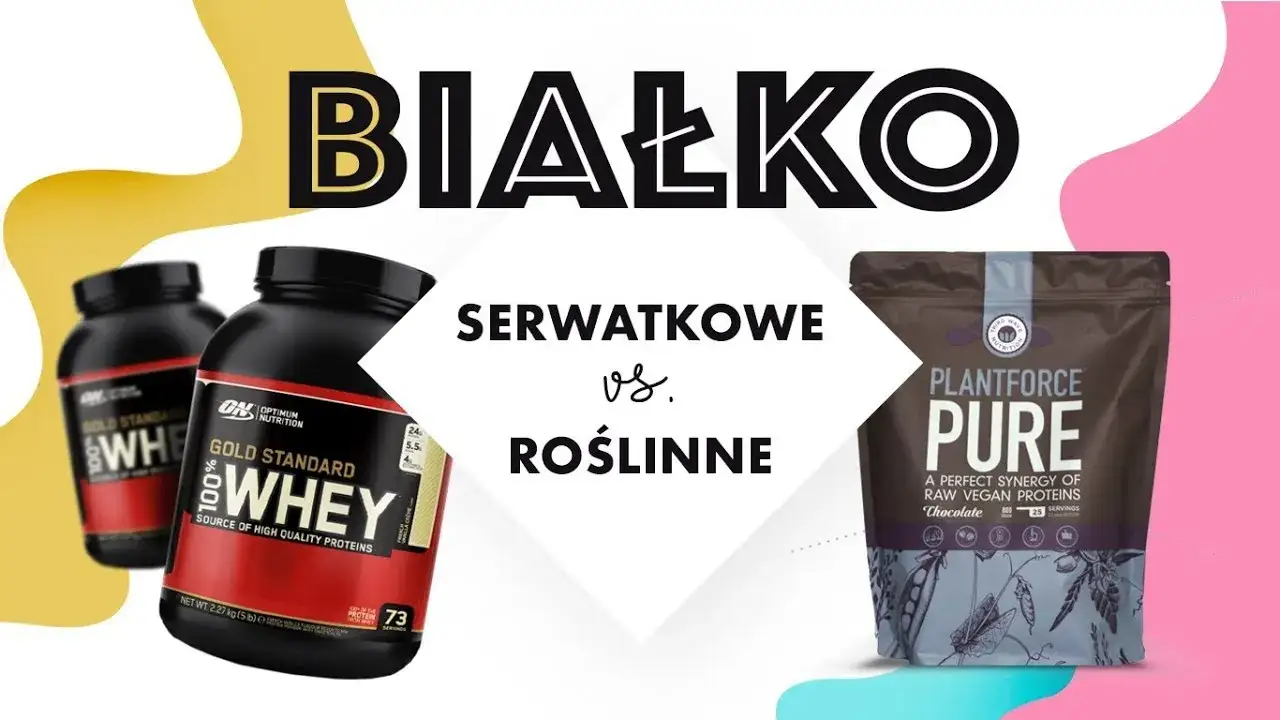różne rodzaje odżywek białkowych, opakowania białka serwatkowego i roślinnego