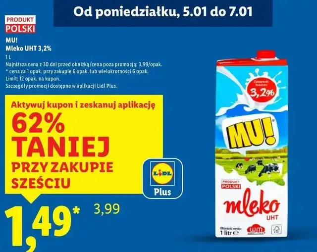 promocje mleka w sklepach polska, koszyk zakupowy mleko