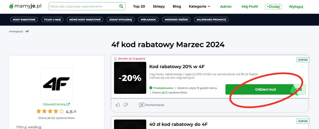 Kalendarz promocji 4F