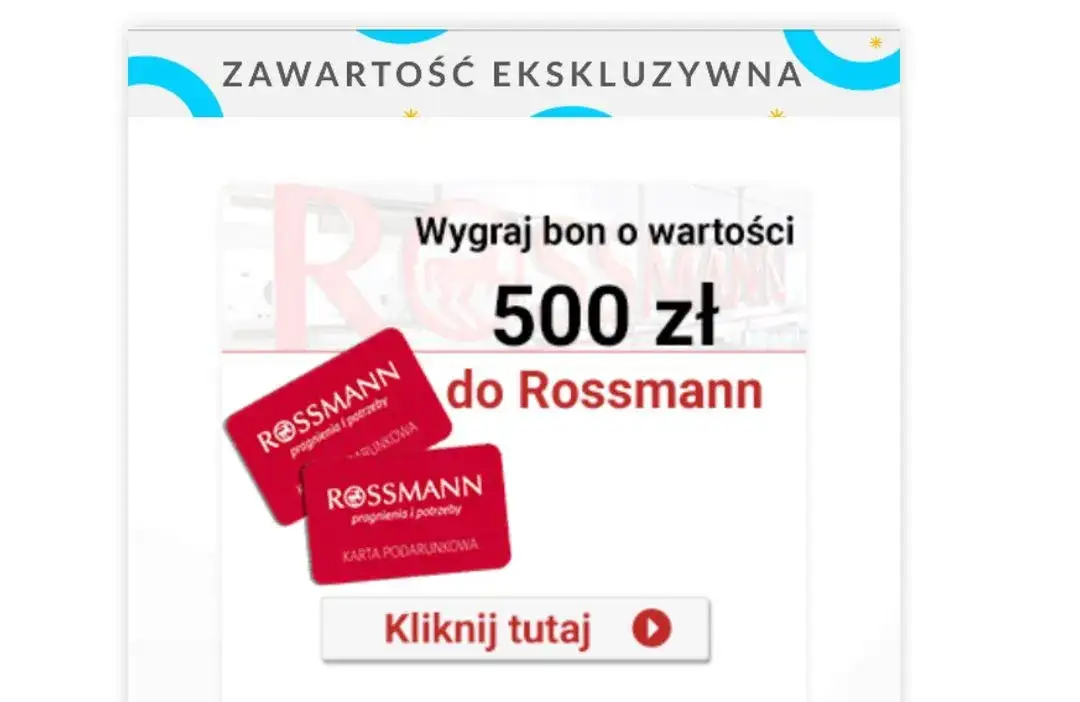 ostrzeżenie przed oszustwami karty podarunkowe rossmann