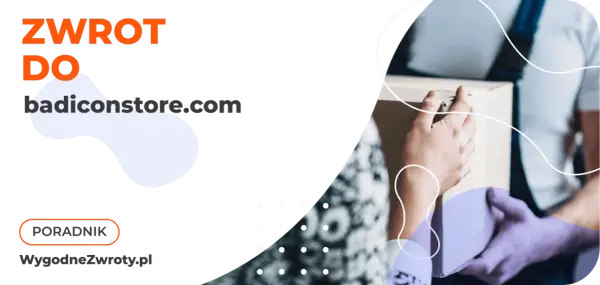 Zwrot do badiconstore.com. Poradnik WygodneZwroty.pl. Dwie osoby przekazują sobie paczkę.